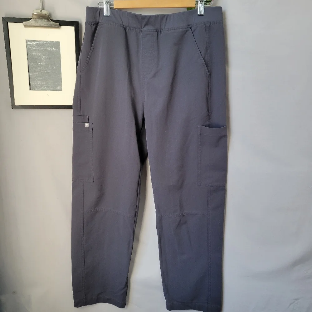 Figs‎ Men's Axim Cargo Technical Collection Scrub Pants Gray Blue L